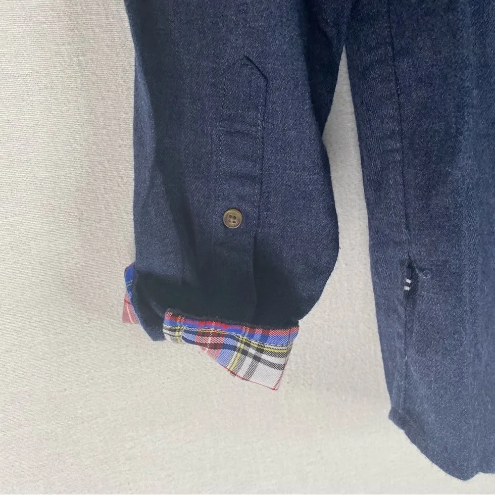 Nautica Shirt Boys Blue Chambray Denim Soft Button Down M 10/12 Preppy